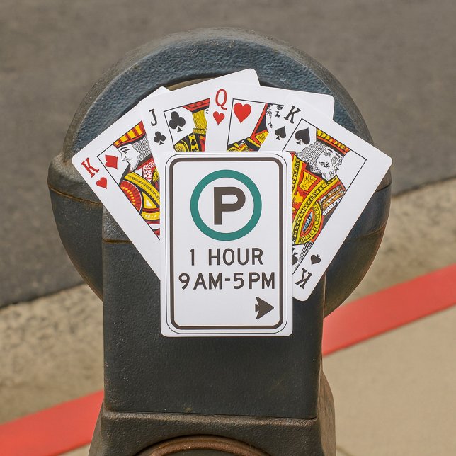1 Hour Parking Sign For Controlled Parking Zones  Playing Cards (Creator Uploaded)