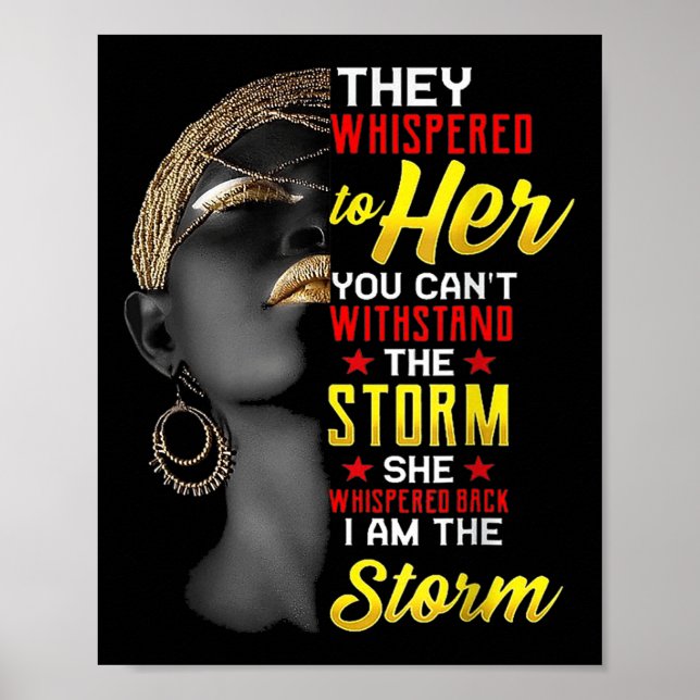 1 I Am The Strong African Queen Girls Black Histor Poster (Front)
