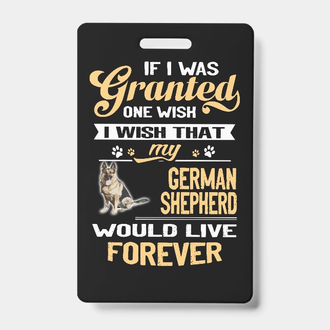 1 If I Was Grantesd One Wish I Wish That My German ID Badge (Front)