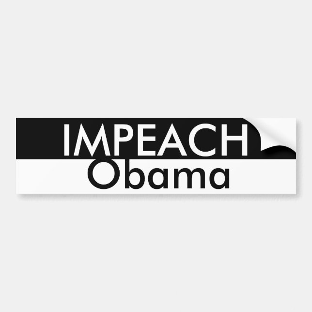 1, IMPEACH, Obama Bumper Sticker (Front)