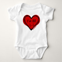 1 in 100 CHD Awareness Baby Bodysuit