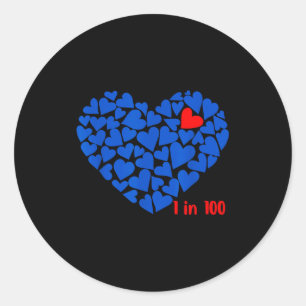 1 In 100 Congenital Heart Disease Awareness Chd Me Classic Round Sticker