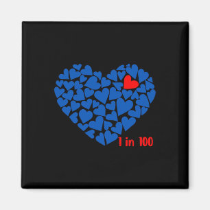 1 In 100 Congenital Heart Disease Awareness Chd Ou Magnet