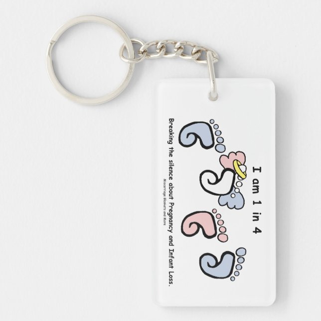 1 in 4 Keychain (Front)