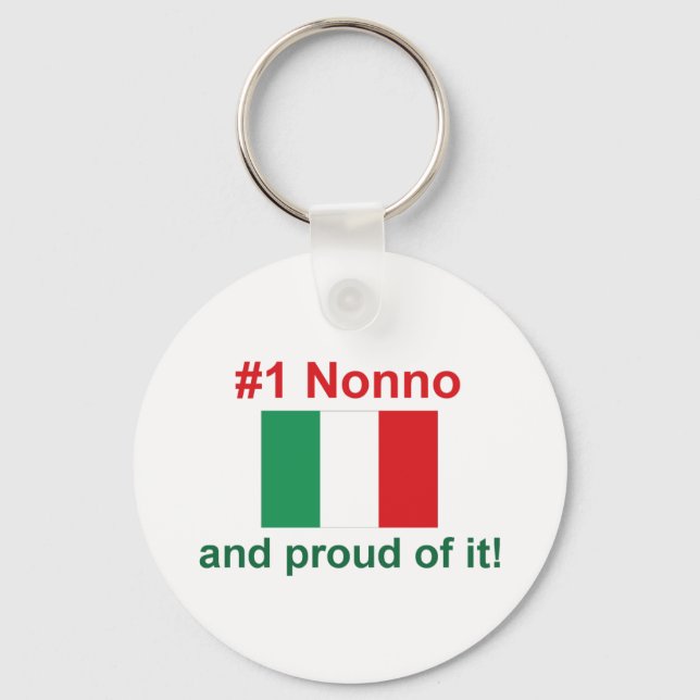 #1 Italian Nonno Key Ring (Front)