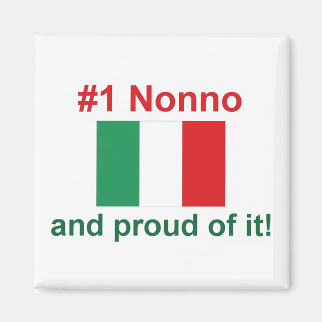 #1 Italian Nonno Magnet (Front)