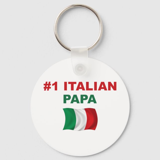 #1 Italian Papa Key Ring (Front)