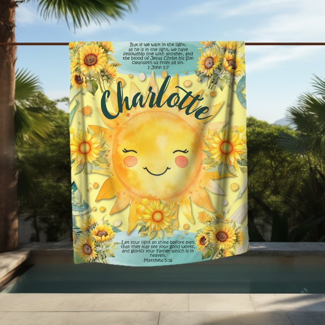 1 John 1:7, Christian Women Sunshine Blanket (Creator Uploaded)