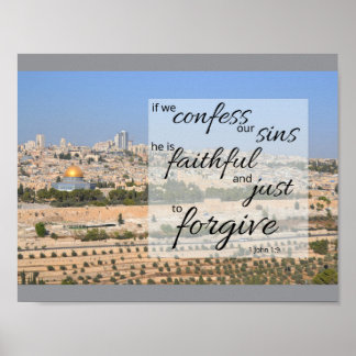 1 John 1:9 Poster Print | He Forgives Sins