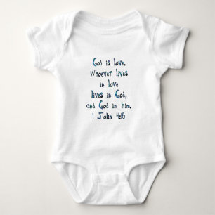 1 John 4:16 Baby Bodysuit