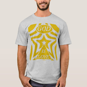 1 John 4:16 "God is Love" Cyber Yellow - Christian T-Shirt