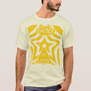 1 John 4:16 "God is Love" Cyber Yellow - Christian T-Shirt