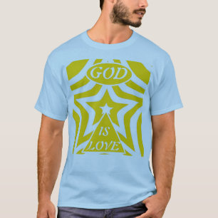 1 John 4:16 "God is Love" Cyber Yellow - Christian T-Shirt