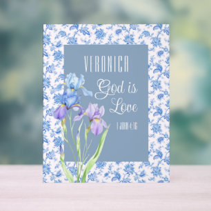 1 John 4:16 God Is Love – Personalised Christian Acrylic Sign