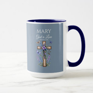 1 John 4:16 God Is Love – Personalised Christian Mug