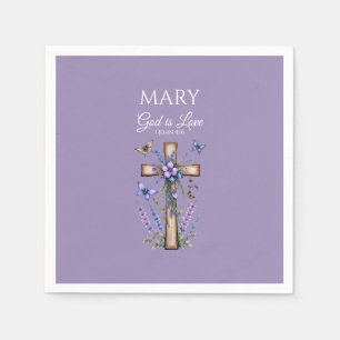 1 John 4:16 God Is Love – Personalised Christian Napkin