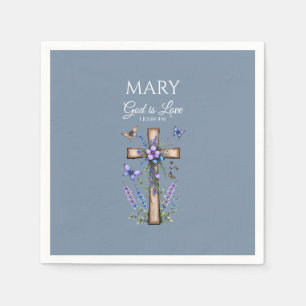 1 John 4:16 God Is Love – Personalised Christian Napkin