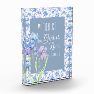 1 John 4:16 God Is Love – Personalised Christian Photo Block