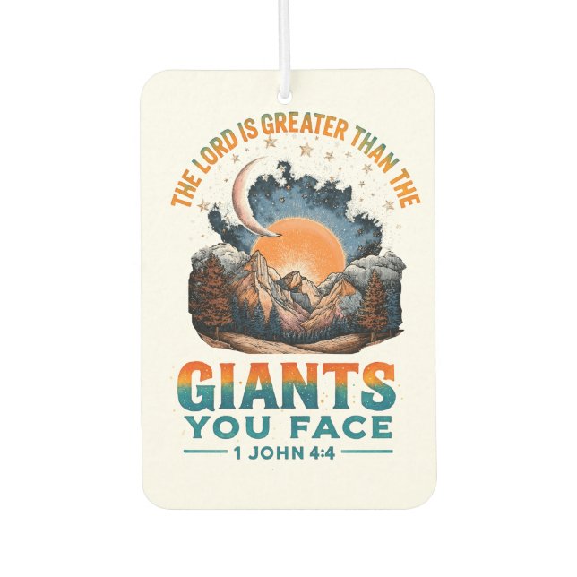 1 John 4:4  Car Air Freshener (Front)