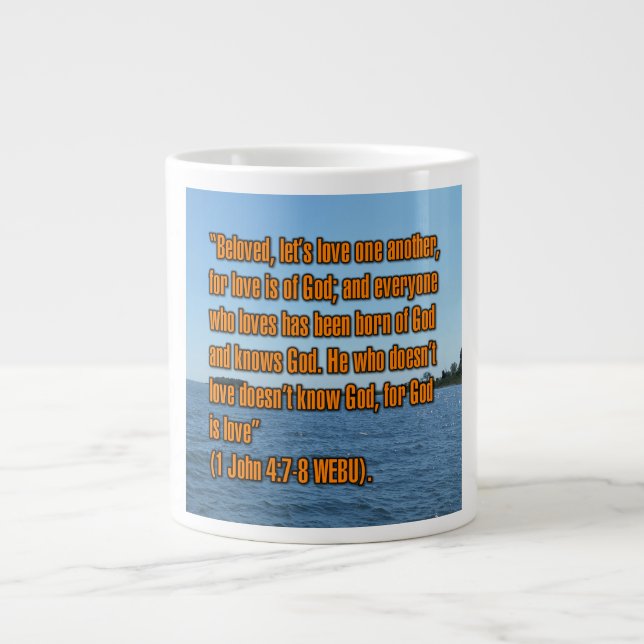 1 John 4:7-8 WEBU Mug (Front)