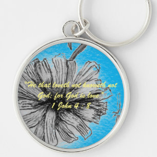 1 John 4:8 "---for God is love." Bible truths  Key Ring