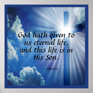 1 John 5:11 Poster