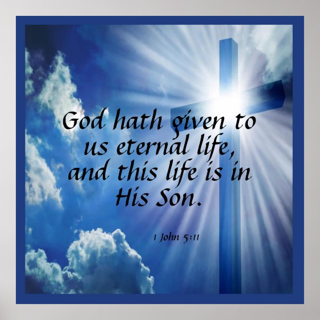 1 John 5:11   Poster (Front)
