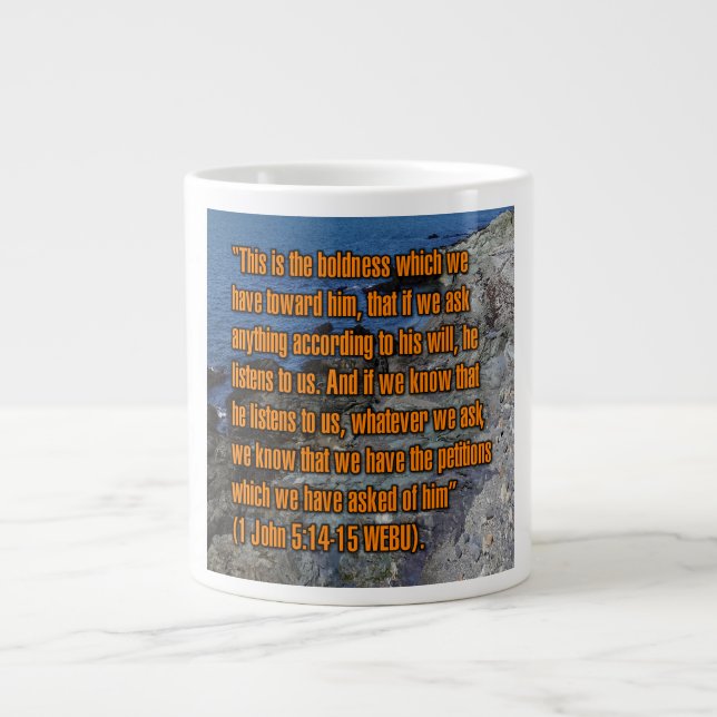 1 John 5:14-15 WEBU Mug (Front)