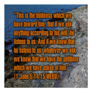 1 John 5:14-15 WEBU Poster