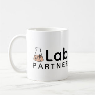#1 Lab Partner Science Friend Erlenmeyer Flask     Coffee Mug