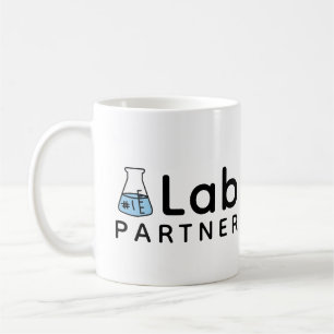 #1 Lab Partner Science Friend Erlenmeyer Flask  Coffee Mug