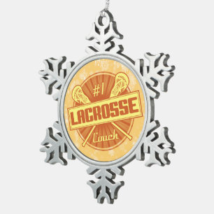 #1 Lacrosse Coach Christmas Tree Decoration