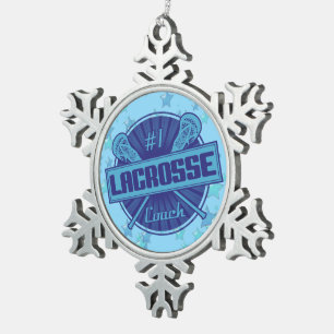 #1 Lacrosse Coach Christmas Tree Ornament