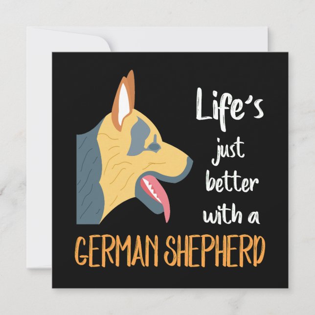1 Life's Just Better With A German Shepherd Invitation (Front)