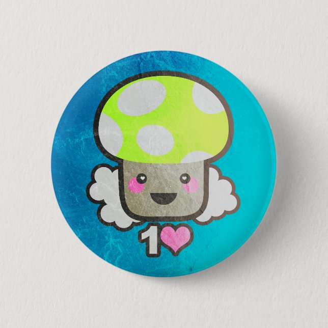 1 Love (Pin) 6 Cm Round Badge (Front)