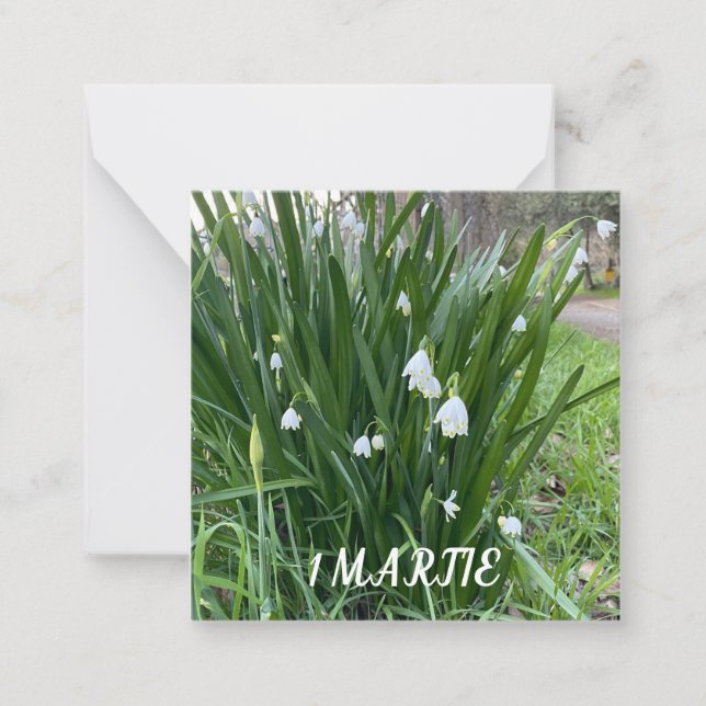 1 Martie flat note card (Front)