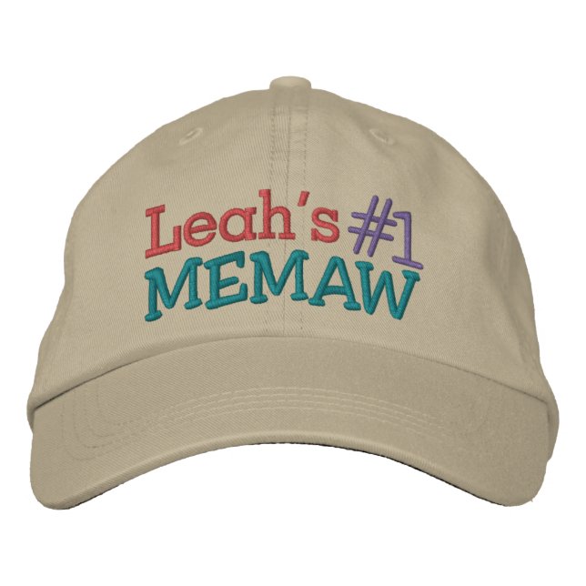 #1 Memaw ... ; ) Embroidered Hat (Front)