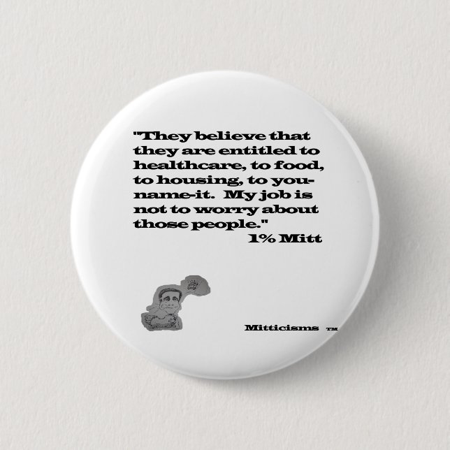 1% Mitt 6 Cm Round Badge (Front)