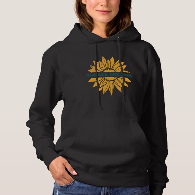 1 Mom Best Ever Sunflower Worlds Best Mom Cute Mot Hoodie (Front)