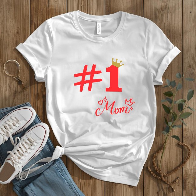 #1 Mom Love Personalized Women’s T-Shirt (Creator Uploaded)
