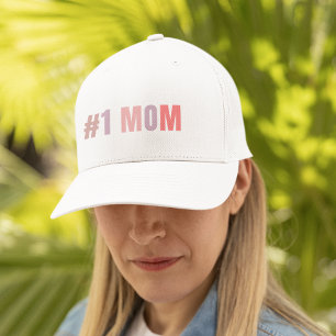 #1 Mom Retro Pink Trucker Hat Best Mom Ever Gift