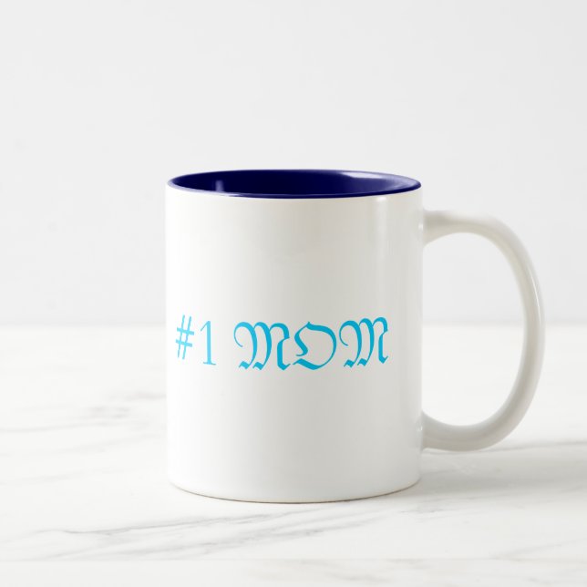 #1 MOM Two-Tone COFFEE MUG (Right)