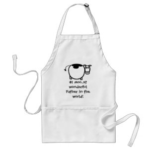 #1 moo..st wonderful Father in the whole world Standard Apron