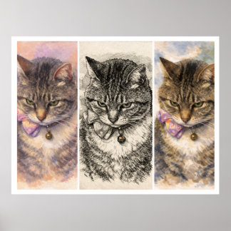 1 Mood + 3 Vibes = Total Purrfection Poster