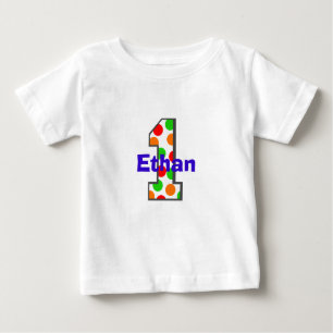 1 Multi Coloured First Birthday Shirt