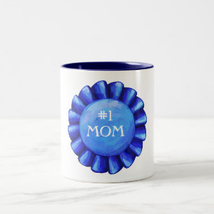 #1 Mum Blue Badge Mug
