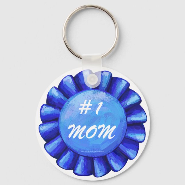 #1 Mum Blue Keychain (Front)