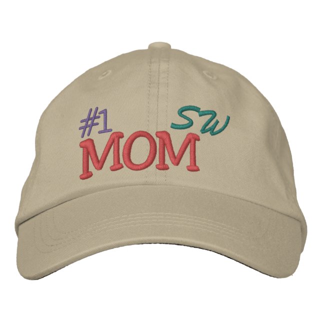 #1 Mum  ... ; ) Embroidered Hat (Front)