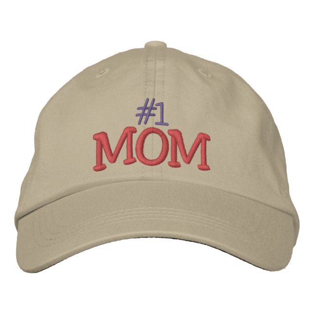 #1 Mum  ... ; ) Embroidered Hat (Front)