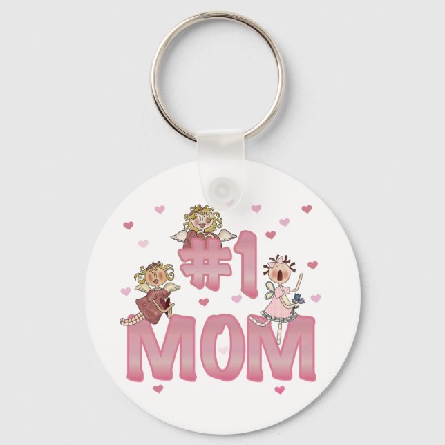 #1 Mum Key Ring (Front)